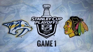 NHL 17 PS4. 2017 STANLEY CUP PLAYOFFS 100th FIRST ROUND GAME 1 WEST: NSH VS CHI. 04.13.2017. (NBCSN)