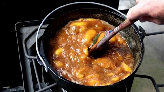 How to Make Peach Cobbler in the Dutch Oven