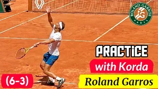 Rafael Nadal Intense Practice Set with Korda at Roland Garros 2024