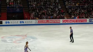 ALIONA SAVCHENKO/BRUNO MASSOT WARM-UP BEFORE FREE SKATING WORLD FIGURE SKATING CHAMPIONSHIPS 2018