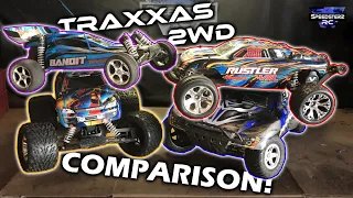 Traxxas 2wd COMPARISON and REVIEW! All about the Rustler, Bandit, Slash, and Stampede