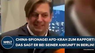 DEUTSCHLAND: China-Spionage von Mitarbeiter! Das sagt AfD-Politiker Krah bei der Ankunft in Berlin