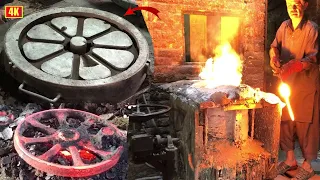 Mind Blowing Technique Of Making Iron Wheel