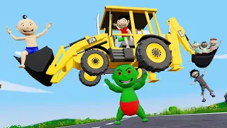 Pagal Bittu Sittu Aur Chirkut Wala Cartoon | Toy Jcb Wala Cartoon | Jcb Tractor | Gadi Wala Cartoon