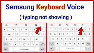 Samsung keyboard voice typing not showing || voice typing not working problem fixed