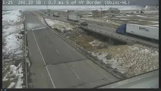 Weather Video: Heavy Winds Shake CDOT Camera Near Colorado-Wyoming Border