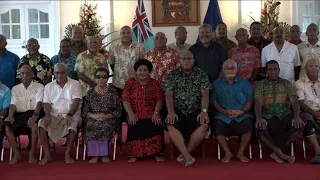 His Excellency the President receives a traditional visit by the Vanua ko Bau