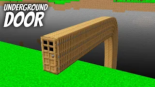 I found a UNDERGROUND DOOR in Minecraft ! What's INSIDE the LONGEST DOOR ?