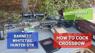 Barnett whitetail hunter str crossbow how to assemble cocking rope instructions review unboxing xbow