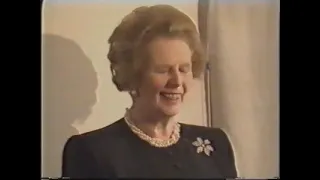 Margaret Thatcher visits Warsaw, Poland