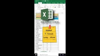 VLOOKUP function in Excel explained in 60 second #Excelshorts #shorts by #srsawaliyaeduworld