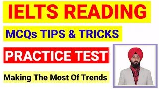 Ielts Reading MCQs Tips & Tricks | Reading Practice Test - Making The Most Of Trends #IELTSRAMANSIR