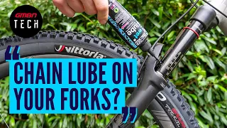 Can You Use Chain Lube On MTB Suspension? | #AskGMBNTech