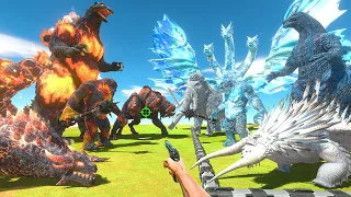 FPS Avatar Rescues Ice Monsters and Fights Volcano Monsters - Animal Revolt Battle Simulator