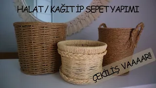 DIY - Halat - Kağıt İp Sepet yapımı / Rope Basket