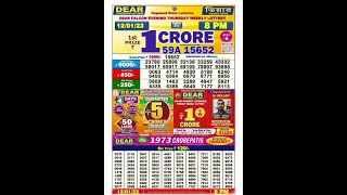 🔴 Lottery Sambad Live 08:00pm 12/01/23 Evening Nagaland State Dear Lottery Result Pdf Download