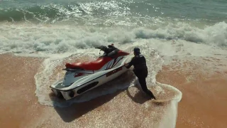 Seadoo GTI 130 , Jumping the waves. Filmed by Drone PHANTOM 3