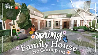 [ roblox bloxburg ] 🌸 no gamepass spring large family house - 57k! ꒰ exterior build ꒱ - itapixca