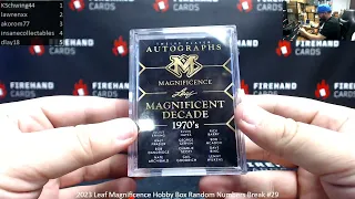 5/22/2024 2023 Leaf Magnificence Hobby Box Random Numbers Break #29