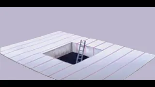 Very easy 3d drawing,3D drawing a journey into the depths of the pit and climbing through the ladder