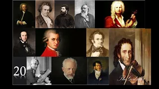 20 OBRAS MAESTRAS DE GRANDES COMPOSITORES, MÚSICA CLÁSICA (NOMBRES EN LA DESCRIPCIÓN)