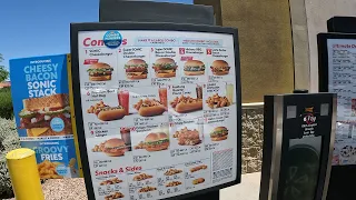 Sonic Drive-In Drive Thru Order, Corn Dog, Cherry Limeade, Onion Rings, Maricopa, Arizona, GFH10028