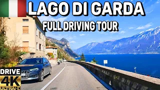 [4k] 🇮🇹 SCENIC DRIVING AROUND LAGO DI GARDA IN MARCH, ROADWRORKS AHEAD! ( *WALK TOUR ON TIMESTAMP)