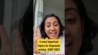 5 most Important  topics for Argument writing -CAPF 2022 | Divya ma'am | Shaurya Aur Vivek