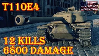 T110E4  12 Kills, 6800 Damage BEST BATTLE ★Himmelsdorf ★ World of Tanks