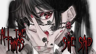 Nightcore - All The Things She Said (Yenne Ft. Mirage) / Rock Cover - Lyrics