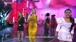 Marília Mendonça,Maiara e Maraisa(Patroas) Cantando Motel Afrodite no Domingão Com Huck.