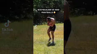 Bodybuilder vs 1000 paintballs | TikTok #shorts