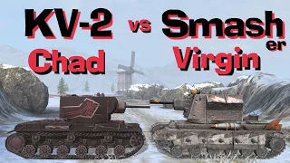 WOT Blitz Face Off || KV-2 vs Smasher