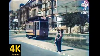 1946 Berlin Kurfürstendamm Street Real Sound - old video in color