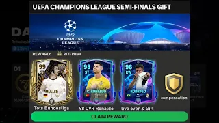 2x UCL FREE GIFT PACKAGE!! 98 OVR RONALDO, DIVISION RIVALS COMPENSATION & TOTS BUNDESLIGA FC MOBILE!