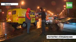 22-летний водитель "БМВ" не справился с управлением и влетел в столб | ТНВ