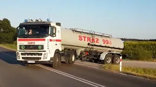 Alarmowo 531[E]39 SCCn 18 Volvo FH480 z JRG Sieradz podczas pożaru w Strykowie