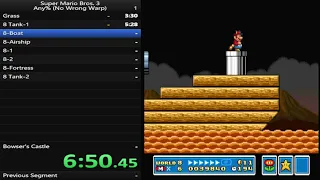 Super Mario Bros. 3 Any% No Wrong Warp 26:30.25