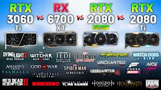 RTX 3060 Ti vs. RX 6700 XT vs. RTX 2080 SUPER vs. RTX 2080 Ti in 2023 (Test in 20 Games) 1080p