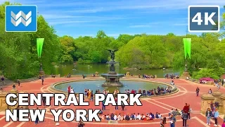 [4K] Central Park in Manhattan, New York City USA - Virtual Walking Tour & Travel Guide