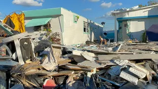 Fort Myers Beach Mobile Home Park After Hurricane Ian Aftermath