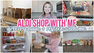 ALDI SHOP WITH ME + WEEKLY GROCERY HAUL | REFRIGERATOR AND PANTRY RESTOCK | FAMILY OF 6