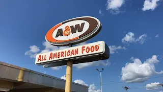 A&W Root Beer Drive In - Still Open! Oldtime Americana - Drive Thru - Fast Food - 1950s