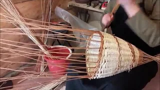 МК от Юриса Гаварса плетение конусной корзиночки часть 5