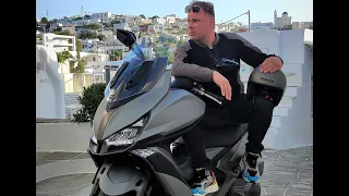 Kymco Xciting 400i Test Ride Review Moto in Action in Sifnos