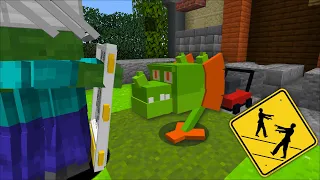 Minecraft EXTREME PLANTS VS ZOMBIES CHALLENGE MOD / DEFEND YOUR HOUSE !! Minecraft Mods