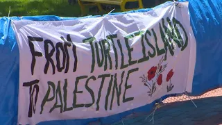 Pro-Palestinian protesters set up encampment at University of Guelph