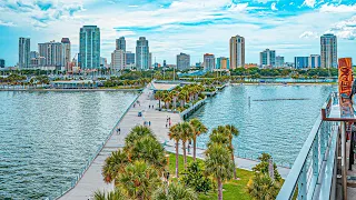 ST. PETE PIER FLORIDA. Downtown St. Petersburg FL. Virtual Walking Tour. Travel Video 4K