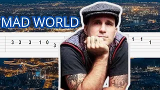 GARY JULES - MAD WORLD -  Easy Guitar Tutorial TAB