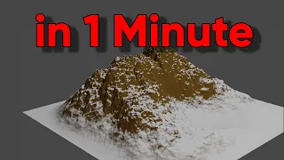 Create a beautiful mountain terrain in Blender in 1 Minute